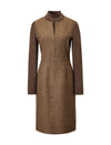 Wool-Blend Mock Two-Piece Sheath Dress