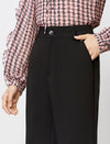 High-Rise Ankle Straight-Leg Stretch Dress Pants