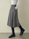 Herringbone Wool-Blend Culottes