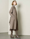 Wool Alpaca Blend Double-Faced Self-Tie Coat