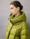 Hooded Drawstring Zip-Front Cropped Puffer Jacket