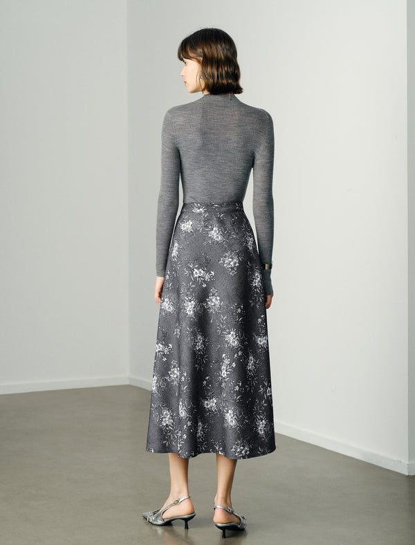 100% Wool Mock Neck Knit Top