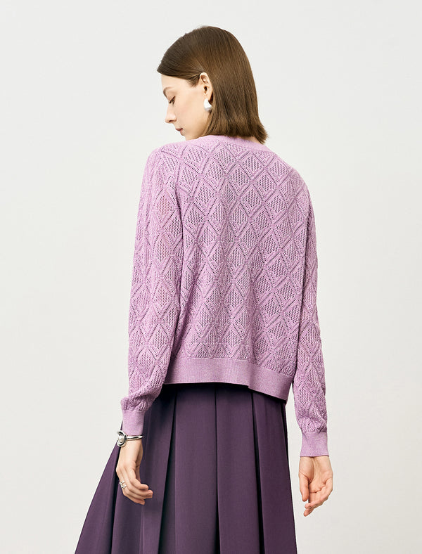 Diamond Open Knit Cardigan