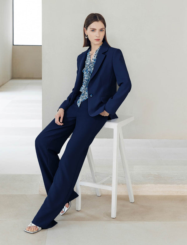 Classic Single Button Tailored Blazer