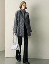 Quilted Polka Dot Padded Coat