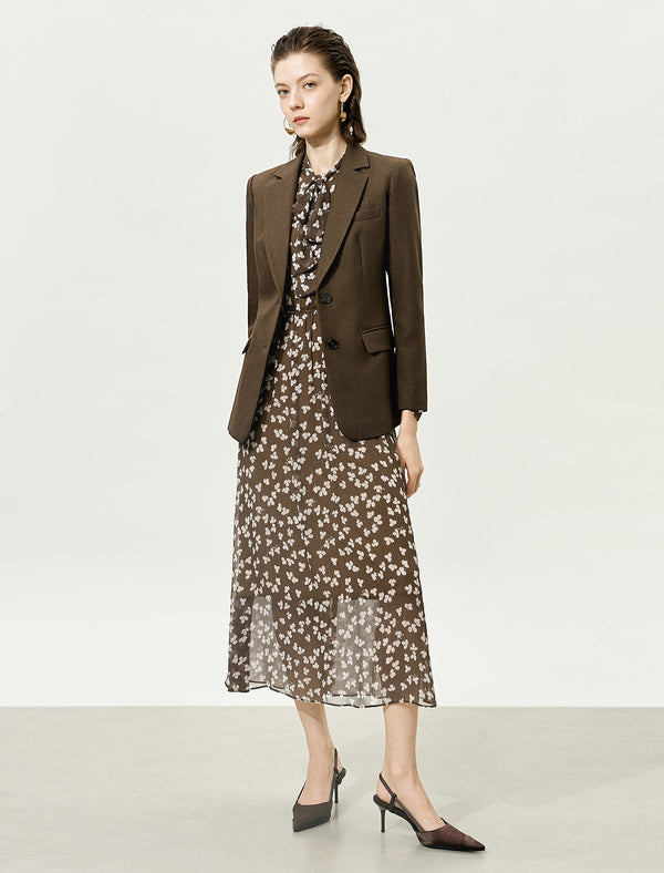 Coffee Classic Suit Jacket