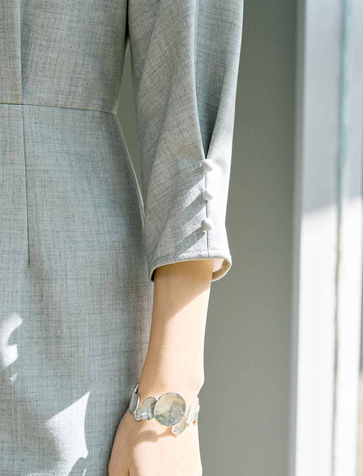 Boat Neck Midi Sheath Dress