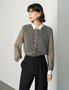 Checkered Button Up Blouse