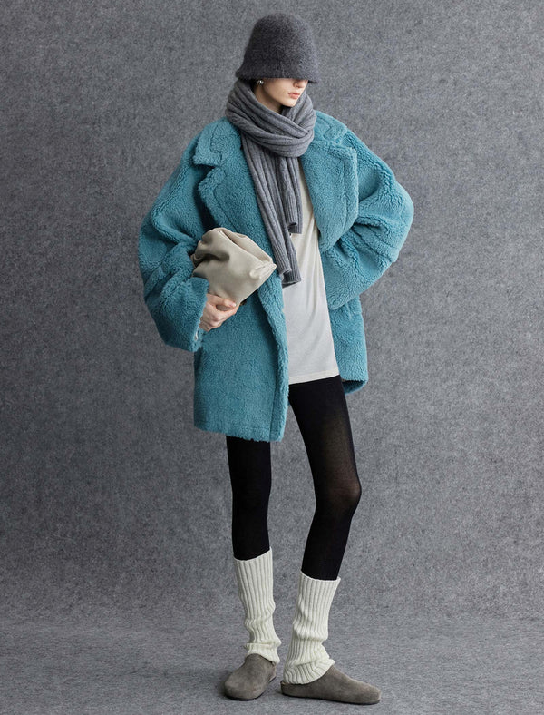 Teddy Bear Wool-Camel Hair Blend Coat