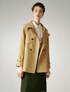 Long Sleeve Double-Breasted Relaxed Trench Coat