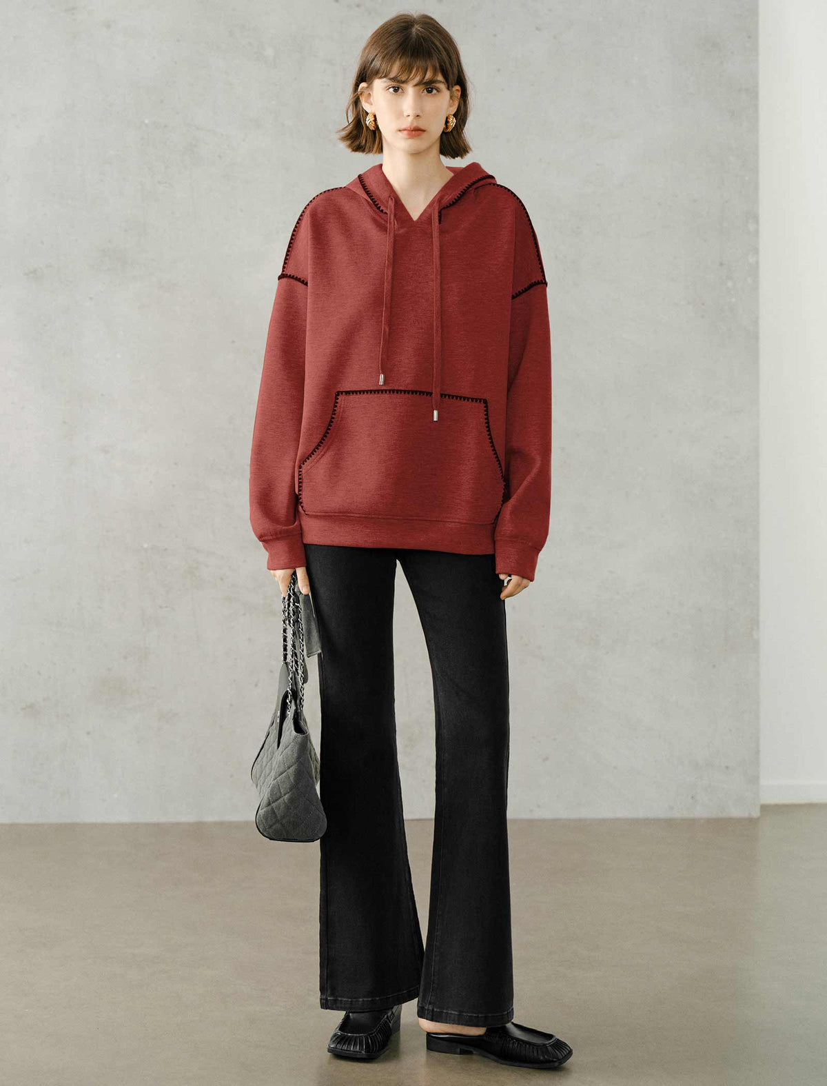 Contrast Stitch Hoodie