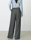 High-Rise Pleated Wide-Leg Trousers