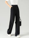 High‑Waist Solid Wide‑Leg Trousers