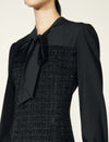 Classic Textured Fitted Dress