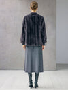 Faux Fur Shawl Collar Long Sleeve Coat