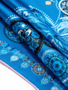 Cobalt Serenity 100% Mulberry Silk Square Scarf