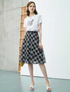 Plaid Lace Skirt