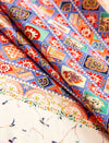 Nomad Mosaic 100% Mulberry Silk Square Scarf
