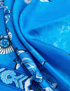 Amalfi Breeze 100% Mulberry Silk Square Scarf