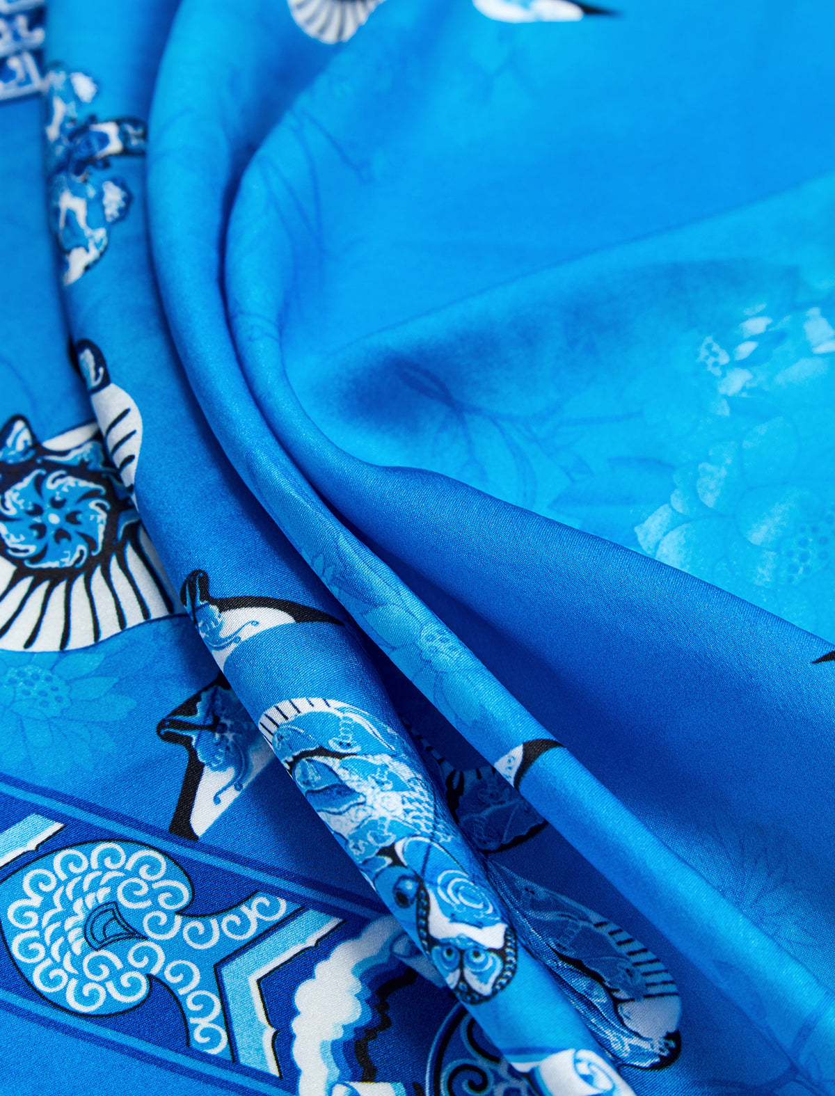 Amalfi Breeze 100% Mulberry Silk Square Scarf