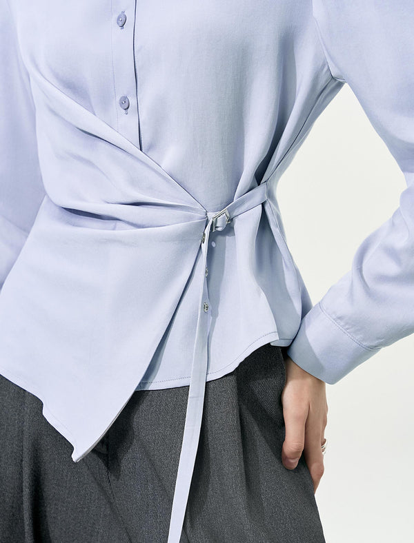 Tencel Wrap-Tie Shirt