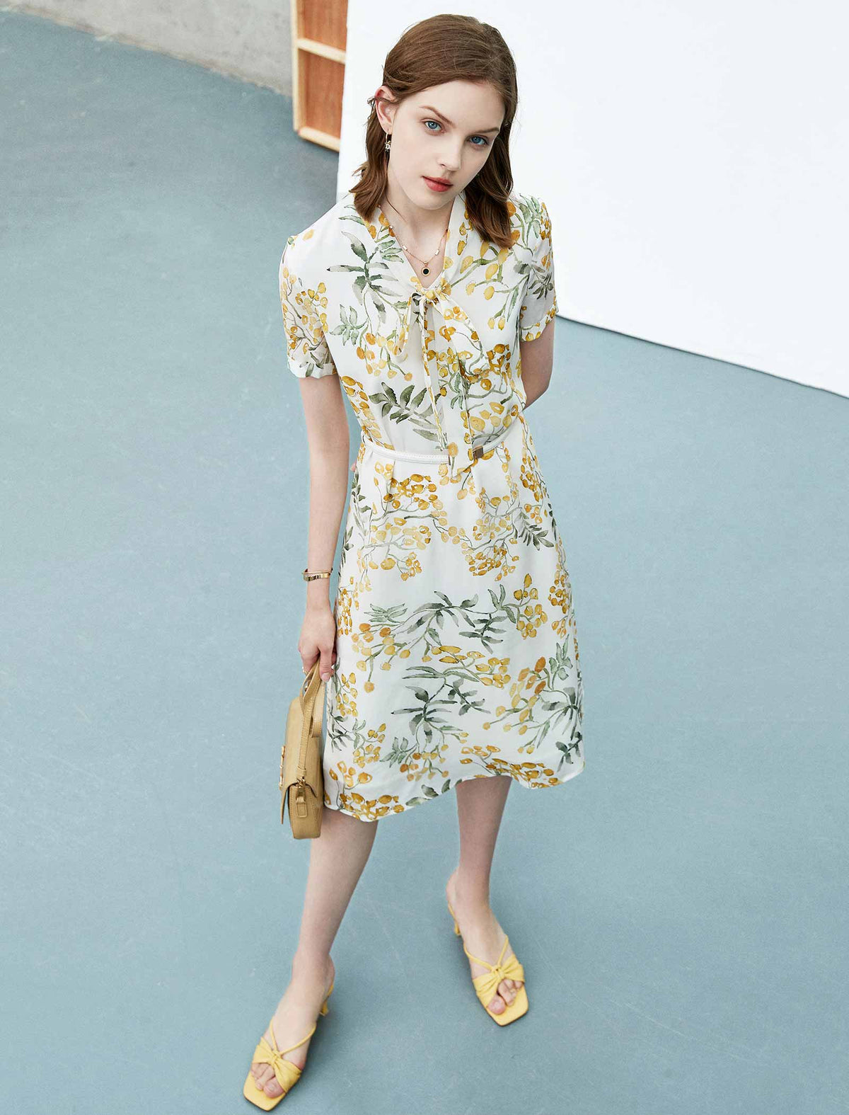 Floral Silk Dress