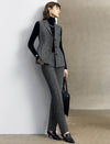 Wool Blend Tailored Button-Front Vest