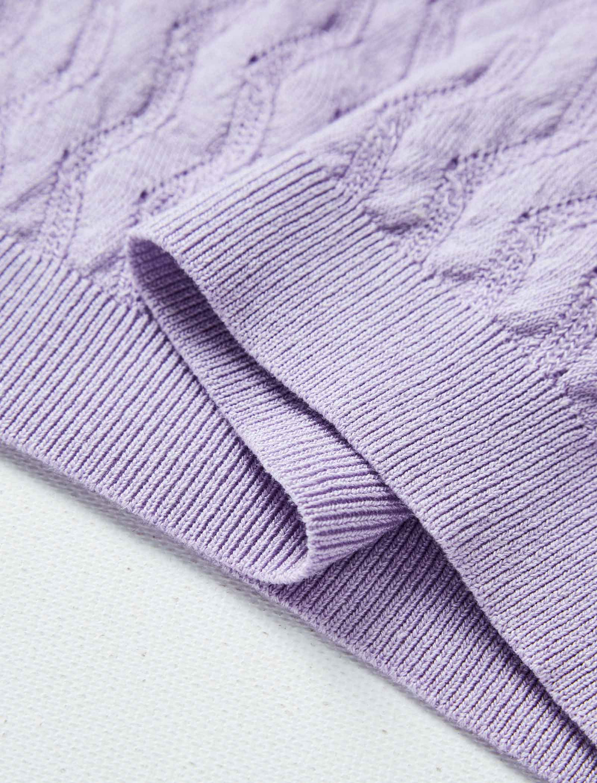 Tailored Open-Collar Knit Top