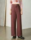 High-Waisted Wide Leg Denim Pants