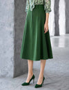 High Waisted A Line Midi Skirt