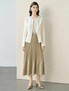 Ivory Sequin Lace Cropped Jacket