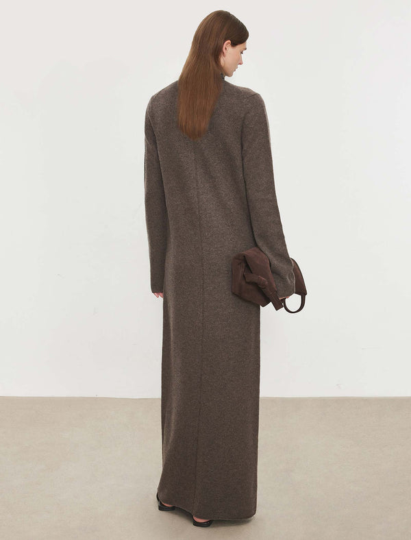 100% Wool Turtleneck Maxi Dress