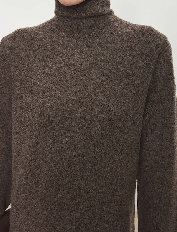 100% Wool Turtleneck Maxi Dress