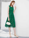 Mustard Burnout Floral Sleeveless Midi Dress