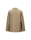 Notched Lapel Drawstring Waist Long Sleeve Jacket