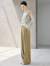 High Waist Pleated Wide Leg Dress Pants