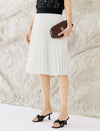 Solid Color Pleated A-Line Skirt
