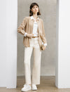 High‑Waist Wide‑Leg Cotton Jeans