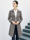 Plaid Belted Trench Coat