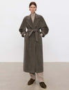 Wool-Cashmere Double-Breasted Long Coat