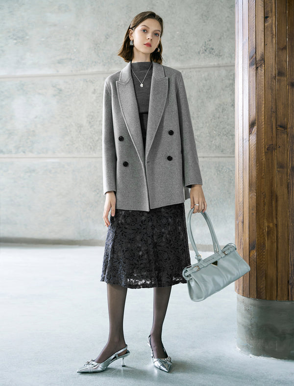 100% Wool Double-Breasted Blazer