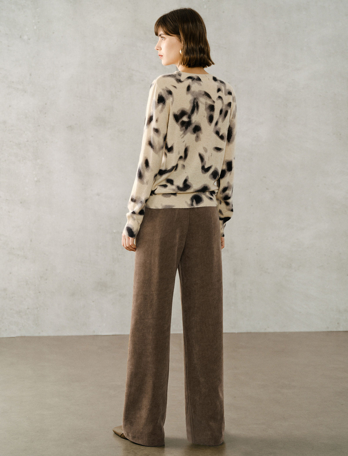 Crewneck Relaxed Sweater with Ribbed Hem