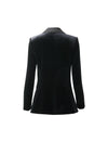 Classic Refined Velvet-Trim Blazer