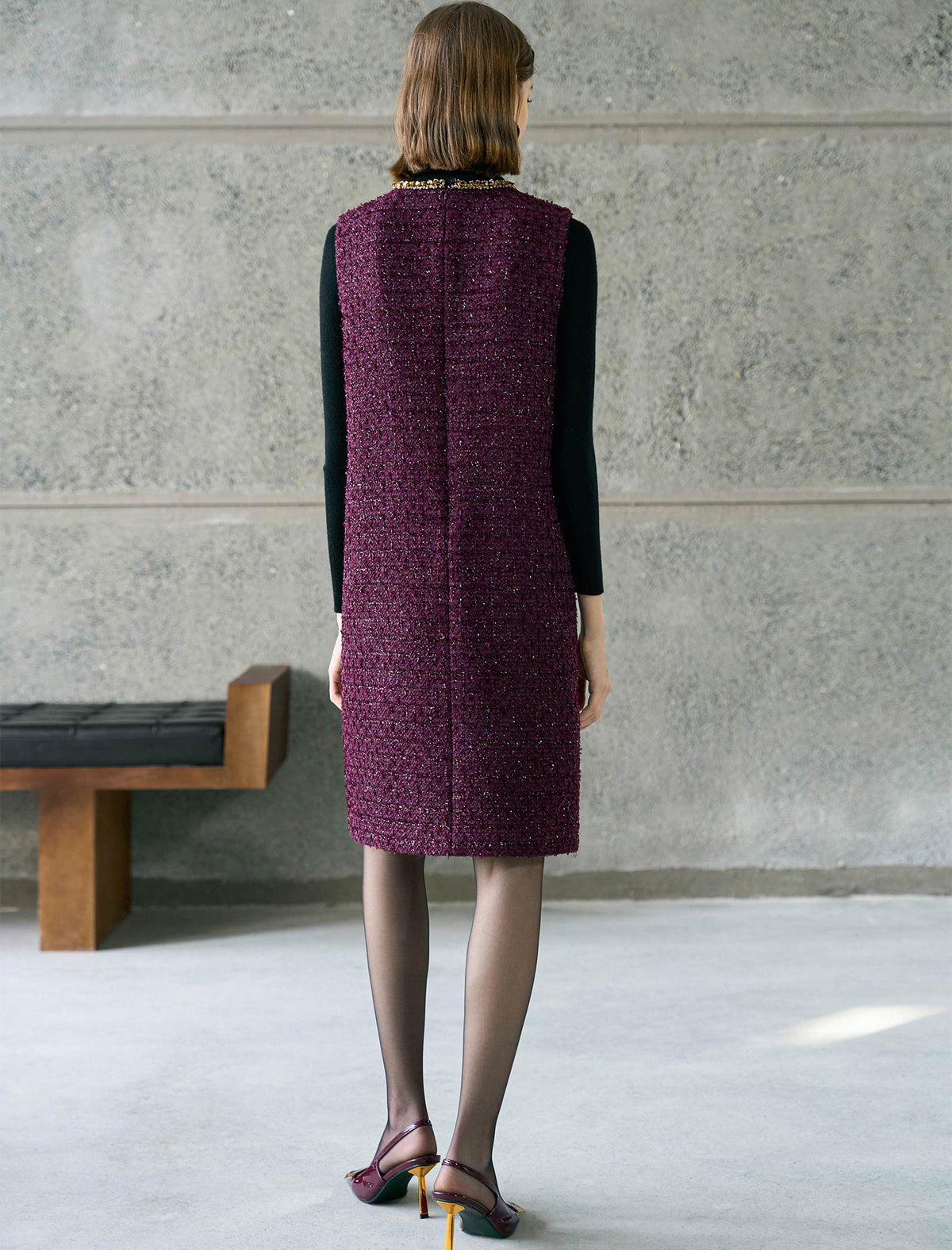 Purple Vintage Elegant Sleeveless Dress