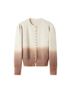 Vintage Gradient Round Neck Knit Sweater