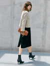 Wool Blend Pocket Cropped Jacket