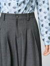 High-Rise Pleated Wide-Leg Trousers