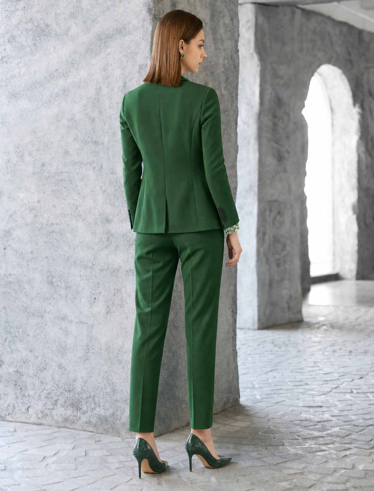 High-Waisted Tailored Tapered Pants
