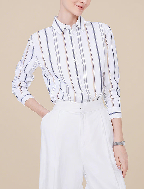 Striped Button-Down Shirt