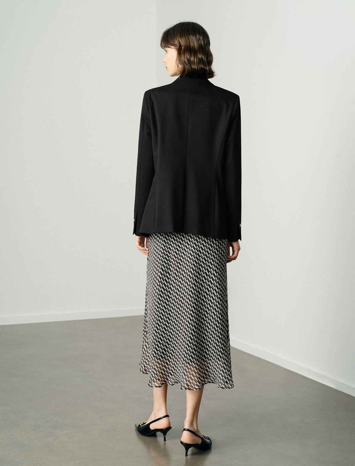 Black Double-Breasted Blazer